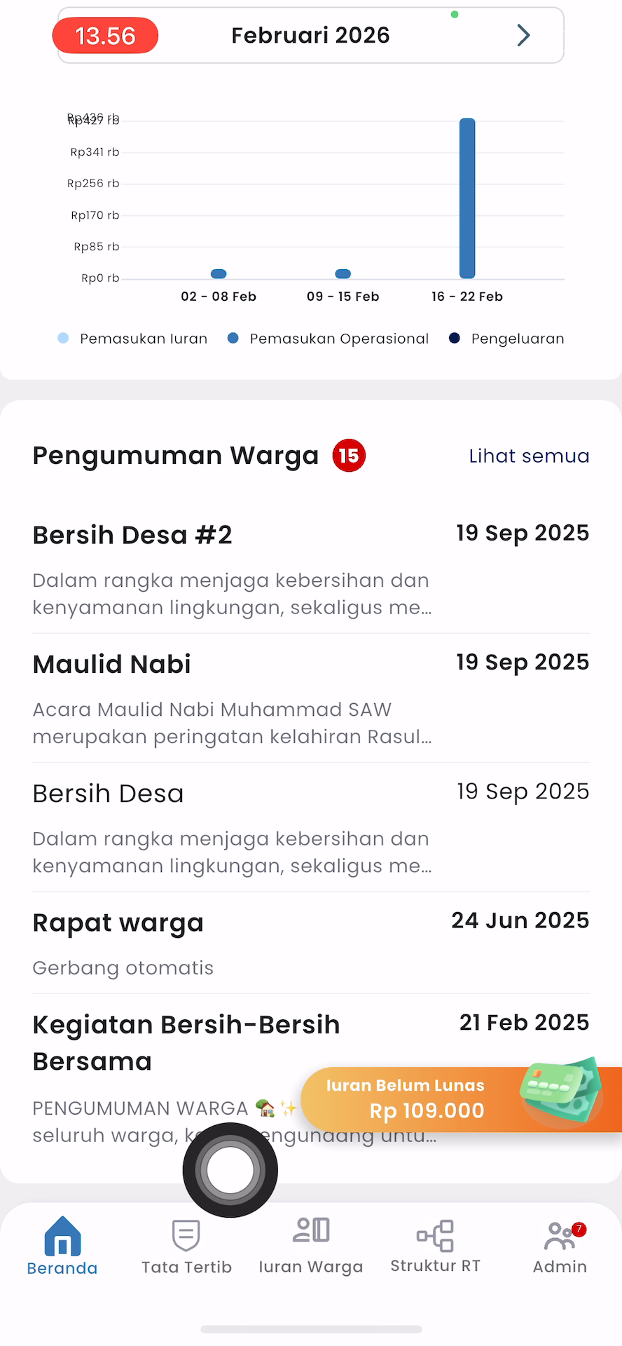 Menu Tata Tertib
