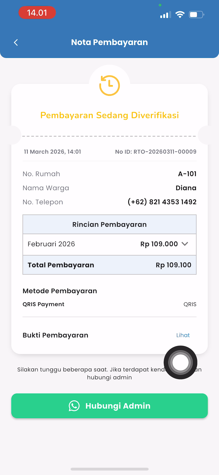 Hubungi Admin