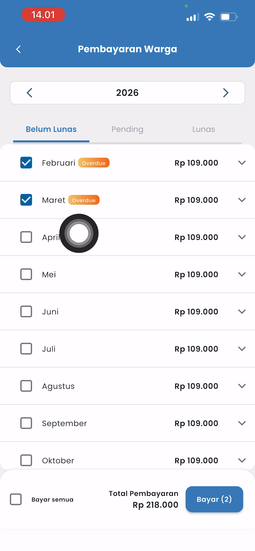 Detail Iuran